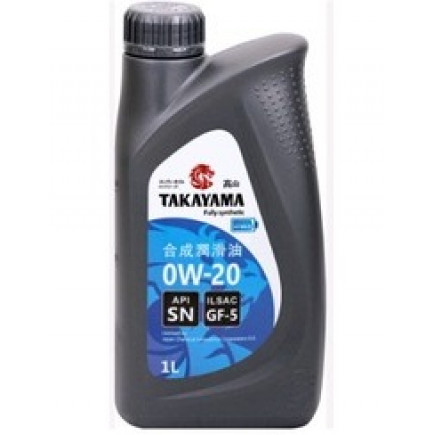 Масло моторное TAKAYAMA SAE 0W-20, ILSAC GF-5, API SN пластик 1л