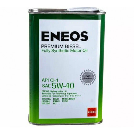 Масло моторное ENEOS PREMIUM DIESEL 5W40 CI-4 (Корея) (1L)