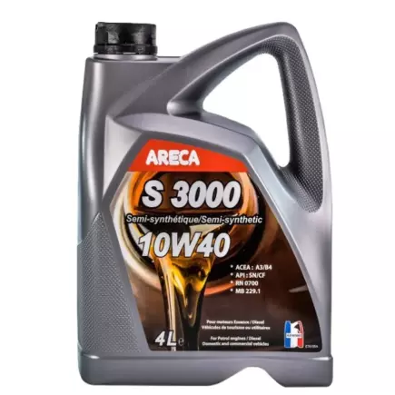Масло моторное ARECA S 3000 10W40 (4 л) SN/CF Масло моторное ARECA S 3000 10W40 (4 л) SN/CF