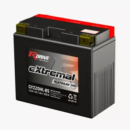 RDrive extremal PLATINUM 12V 22Ah GYZ20HL-BS RDrive extremal PLATINUM 12V 22Ah GYZ20HL-BS